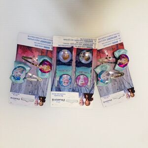 Disney Frozen Princess Hair Accessories Hair Clips & Ponies Set of 3